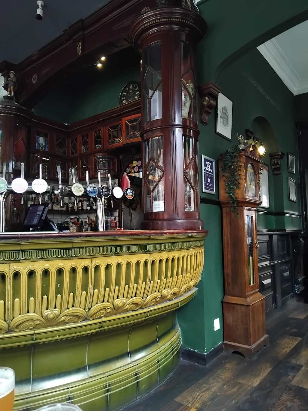 a ceramic bar front